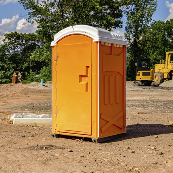 how often are the porta potties cleaned and serviced during a rental period in Jamestown Kansas